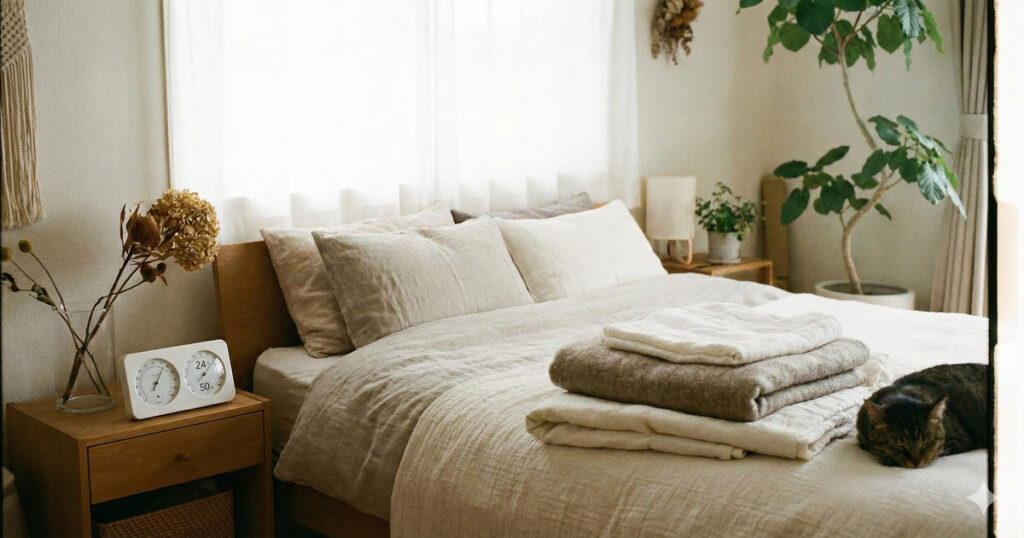 質の高い睡眠は「頭寒足熱」から！寝室の温湿度と寝具選びのコツ